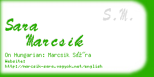 sara marcsik business card